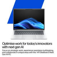 HP EliteBook 8 G1i Next Gen AI Wolf Pro Security Edition Copilot+ PC Intel Core Ultra 7 268V Laptop 35.6 cm (14") Touchscreen WUXGA 32 GB LPDDR5x-SDRAM Wi-Fi 7 (802.11be) Windows 11 Pro Silver