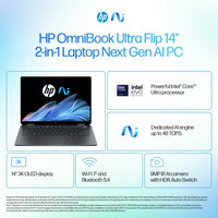 HP OmniBook Ultra Flip 14-fh0006na Copilot+ PC Intel Core Ultra 7 256V Hybrid (2-in-1) 35.6 cm (14") Touchscreen 3K 16 GB LPDDR5x-SDRAM 1 TB SSD Wi-Fi 7 (802.11be) Windows 11 Home Grey