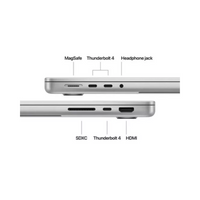 Apple MacBook Pro 14-inch : M4 Pro chip with 12-core CPU and 16‑core GPU, 24GB, 512GB SSD - Silver