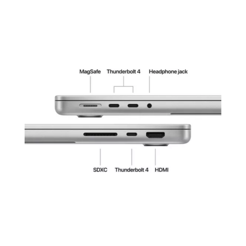 Apple MacBook Pro 14-inch : M4 Pro chip with 14-core CPU and 20‑core GPU, 24GB, 1000GB SSD - Silver
