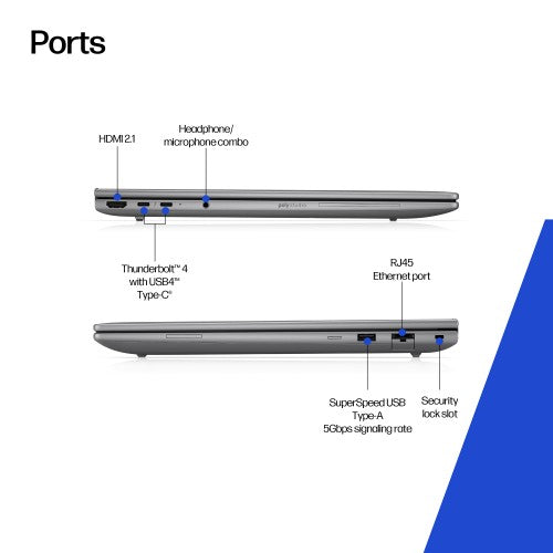 HP ZBook 8 G1i Data Science Intel Core Ultra 9 285H Mobile workstation 35.6 cm (14") WUXGA 64 GB DDR5-SDRAM 1 TB SSD NVIDIA RTX 500 Ada Wi-Fi 7 (802.11be) Windows 11 Pro AI Workstation, AI PC Silver
