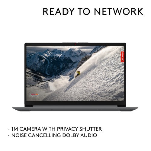 Lenovo IdeaPad 1 15AMN7 AMD Ryzen™ 5 7520U Laptop 39.6 cm (15.6") Full HD 16 GB LPDDR5-SDRAM 512 GB SSD Wi-Fi 6 (802.11ax) Windows 11 Home in S mode UK English Grey