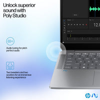 HP OmniBook Ultra 14-fd0002na Copilot+ PC AMD Ryzen AI 9 365 Laptop 35.6 cm (14") Touchscreen 2.2K 32 GB LPDDR5x-SDRAM 1 TB SSD Wi-Fi 7 (802.11be) Windows 11 Home Silver