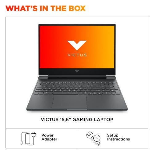 HP Victus Gaming 15-fa2300na Intel® Core™ i5 i5-13420H Laptop 39.6 cm (15.6") Full HD 16 GB DDR4-SDRAM 512 GB SSD NVIDIA GeForce RTX 4050 Wi-Fi 6 (802.11ax) Windows 11 Home Black