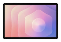 Samsung Galaxy Tab S11 5G tablet with 11-inch display showing purple and pink geometric gradient wallpaper.