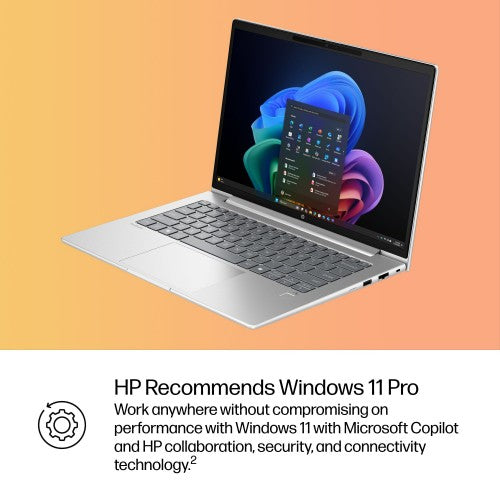 HP ProBook 4 G1q Next Gen AI PC Wolf Pro Security Edition Copilot+ PC Qualcomm Snapdragon X1-26-100 Laptop 35.6 cm (14") WUXGA 32 GB LPDDR5x-SDRAM 1 TB SSD Wi-Fi 7 (802.11be) Windows 11 Pro Silver