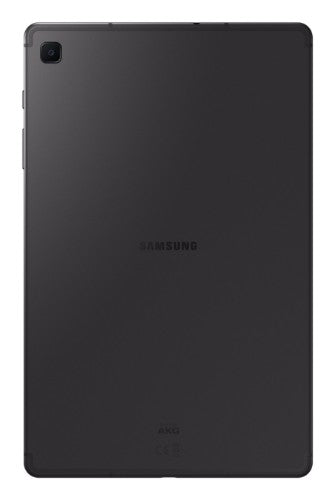 Black Samsung Galaxy Tab S6 Lite 2024 tablet back with camera and Samsung logo.