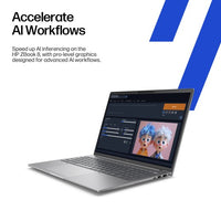 HP ZBook 8 G1i Data Science Intel Core Ultra 9 285H Mobile workstation 35.6 cm (14") WUXGA 64 GB DDR5-SDRAM 1 TB SSD NVIDIA RTX 500 Ada Wi-Fi 7 (802.11be) Windows 11 Pro AI Workstation, AI PC Silver