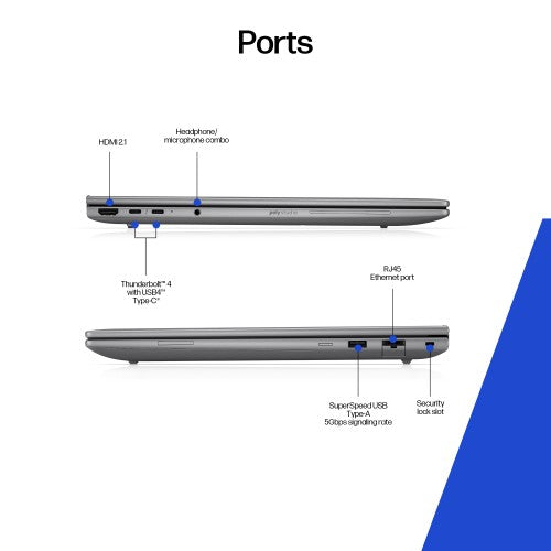HP ZBook 8 G1ak 14 inch Mobile Workstation PC Wolf Pro Security Edition - Data Science Copilot+ PC AMD Ryzen AI 7 PRO 35.6 cm (14") WQXGA 64 GB DDR5-SDRAM Wi-Fi 7 (802.11be) Windows 11 Pro AI Workstation, AI PC Silver