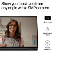 HP Spectre x360 16-aa0000na Intel Core Ultra 7 155H Hybrid (2-in-1) 40.6 cm (16") Touchscreen 3K 32 GB LPDDR5x-SDRAM 2 TB SSD NVIDIA GeForce RTX 4050 Wi-Fi 7 (802.11be) Windows 11 Home AI PC Black