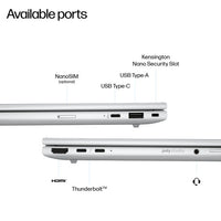 HP EliteBook 8 G1i Next Gen AI Wolf Pro Security Edition Copilot+ PC Intel Core Ultra 7 258V Laptop 35.6 cm (14") WUXGA 32 GB LPDDR5x-SDRAM Wi-Fi 7 (802.11be) Windows 11 Pro Silver