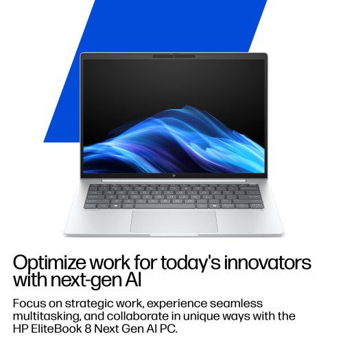 HP EliteBook 8 G1i Next Gen AI Wolf Pro Security Edition Copilot+ PC Intel Core Ultra 7 268V Laptop 35.6 cm (14") Touchscreen WUXGA 32 GB LPDDR5x-SDRAM Wi-Fi 7 (802.11be) Windows 11 Pro Silver