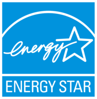 Energy Star logo in blue with a white star and the word energy in cursive.