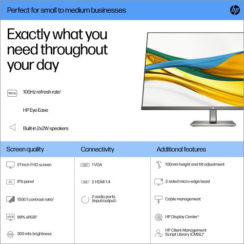 HP Series 5 27 inch FHD Monitor - 527da (PROMO)