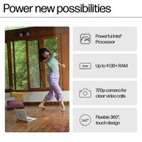 HP Chromebook x360 14b-cd0000na Intel® Core™ i3 i3-N305 35.6 cm (14") Touchscreen Full HD 8 GB LPDDR5-SDRAM 256 GB eUFS Wi-Fi 6 (802.11ax) ChromeOS Silver