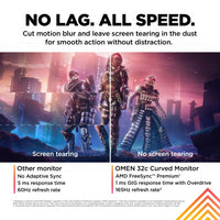 OMEN by HP 31.5 inch QHD 165Hz Curved Gaming Monitor - OMEN 32c