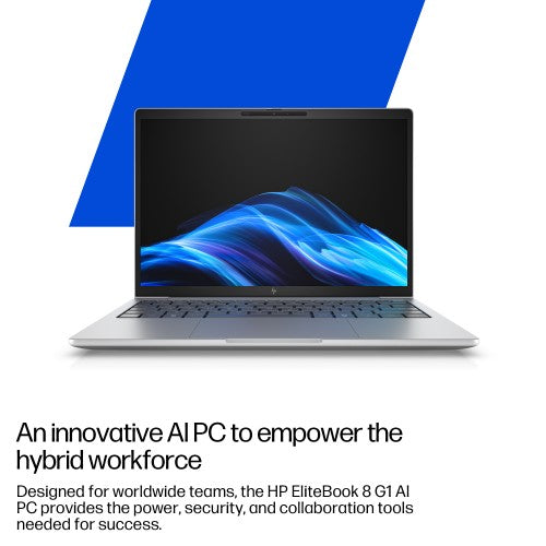 HP EliteBook 8 G1i AI PC Intel Core Ultra 5 225U Laptop 35.6 cm (14") WUXGA 16 GB DDR5-SDRAM 512 GB SSD Wi-Fi 7 (802.11be) Windows 11 Pro Silver