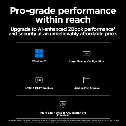 HP ZBook Power G11 Intel Core Ultra 7 155H Mobile workstation 40.6 cm (16") WUXGA 32 GB DDR5-SDRAM 1 TB SSD NVIDIA RTX 3000 Ada Wi-Fi 6E (802.11ax) Windows 11 Pro AI Workstation, AI PC Silver