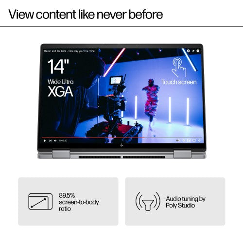 HP ENVY x360 14-fc0005na Intel Core Ultra 5 125U Hybrid (2-in-1) 35.6 cm (14") Touchscreen 3K 16 GB LPDDR5-SDRAM 512 GB SSD Wi-Fi 6E (802.11ax) Windows 11 Home AI PC Silver