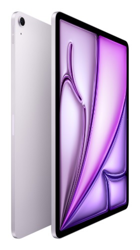 Purple 13-inch Apple iPad Air tablet with thin bezels and rear camera.