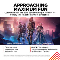 OMEN by HP 27 inch QHD 240Hz Gaming Monitor - OMEN 27qs