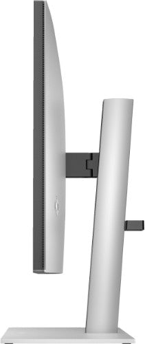 Side view of slim 27-inch 4K HP Series 7 Pro monitor with silver stand and black rear panel.