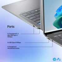 HP OmniBook Ultra 14-fd0001na Copilot+ PC AMD Ryzen AI 9 365 Laptop 35.6 cm (14") Touchscreen 2.2K 16 GB LPDDR5x-SDRAM 1 TB SSD Wi-Fi 7 (802.11be) Windows 11 Home Silver