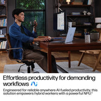 HP EliteBook 8 G1i Next Gen AI Wolf Pro Security Edition Copilot+ PC Intel Core Ultra 7 256V Laptop 35.6 cm (14") Touchscreen WUXGA 16 GB LPDDR5x-SDRAM Wi-Fi 7 (802.11be) Windows 11 Pro Silver