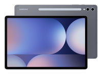 Samsung Galaxy Tab S10+ tablet with 12.4-inch display, dual rear cameras, and gray metal body.