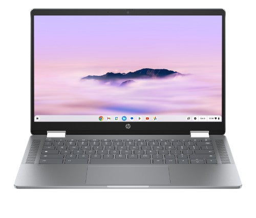 HP Chromebook x360 14b-cd0000na Intel® Core™ i3 i3-N305 35.6 cm (14") Touchscreen Full HD 8 GB LPDDR5-SDRAM 256 GB eUFS Wi-Fi 6 (802.11ax) ChromeOS Silver