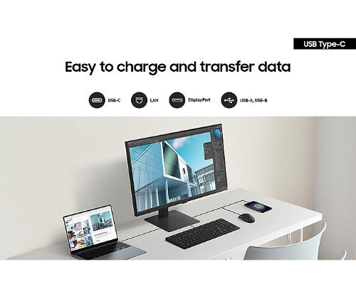 Samsung LS24D600UAU computer monitor 61 cm (24") 2560 x 1440 pixels Quad HD LCD Black