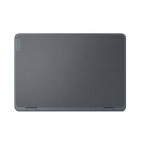 Gray Lenovo 300w Yoga Gen 4 laptop closed top view with textured finish.
