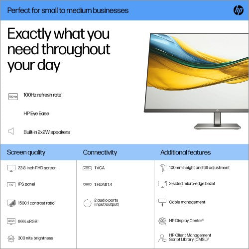 HP Series 5 23.8 inch FHD Monitor - 524da (PROMO)