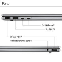 HP ENVY x360 14-fc0005na Intel Core Ultra 5 125U Hybrid (2-in-1) 35.6 cm (14") Touchscreen 3K 16 GB LPDDR5-SDRAM 512 GB SSD Wi-Fi 6E (802.11ax) Windows 11 Home AI PC Silver