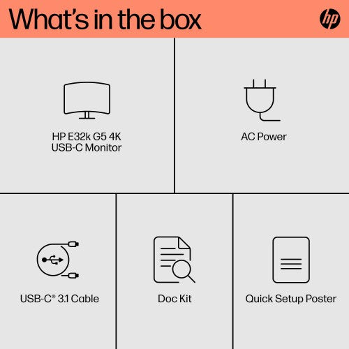 HP E32k G5 4K USB-C Monitor