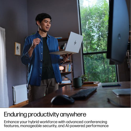 HP EliteBook 8 G1i AI PC Intel Core Ultra 5 225U Laptop 35.6 cm (14") WUXGA 16 GB DDR5-SDRAM 512 GB SSD Wi-Fi 7 (802.11be) Windows 11 Pro Silver