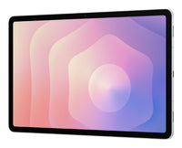 Samsung Galaxy Tab S11 5G with 11-inch display, slim black bezel, and pastel geometric wallpaper on screen.