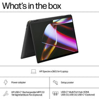 HP Spectre x360 16-aa0000na Intel Core Ultra 7 155H Hybrid (2-in-1) 40.6 cm (16") Touchscreen 3K 32 GB LPDDR5x-SDRAM 2 TB SSD NVIDIA GeForce RTX 4050 Wi-Fi 7 (802.11be) Windows 11 Home AI PC Black